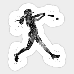 Softball Player Sticker